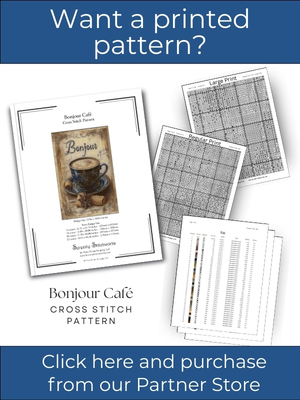 Bonjour Caf&eacute; Cross Stitch Pattern