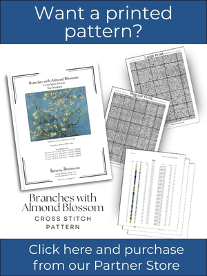 Branches with Almond Blossom Cross Stitch pattern - Vincent van Gogh