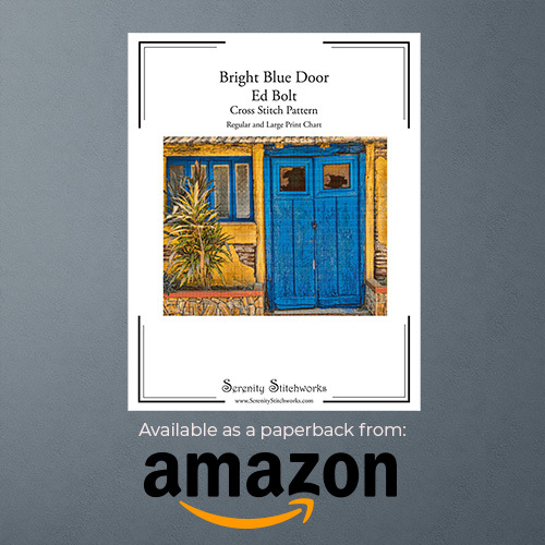 Bright Blue Door Cross Stitch Pattern Book