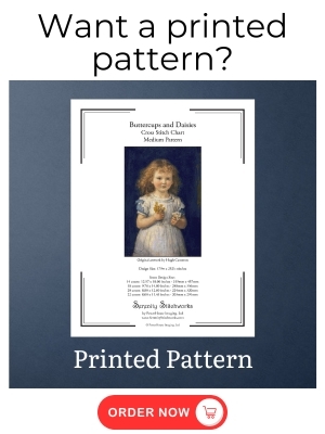 Buttercups and Daises Cross Stitch Pattern - Hugh Cameron - Printed Pattern