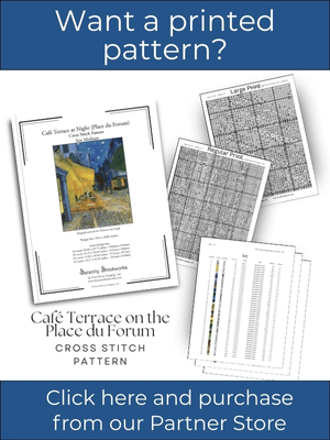Café Terrace on the Place du Forum Cross Stitch Pattern - Vincent van Gogh