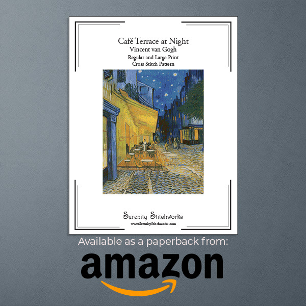 Café Terrace at Night Cross Stitch Pattern Book - Vincent van Gogh