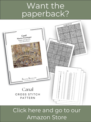 Canal Cross Stitch Pattern - Maurice Prendergast
