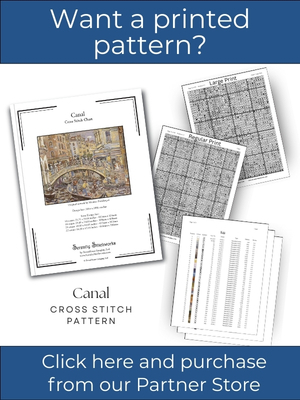 Canal Cross Stitch Pattern - Maurice Prendergast