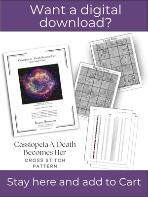 Cassiopeia A - Death Becomes Her Cross Stitch Pattern