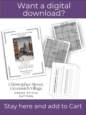 Christopher Street, Greenwich Village Cross Stitch Pattern