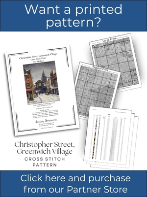 Christopher Street, Greenwich Village Cross Stitch Pattern