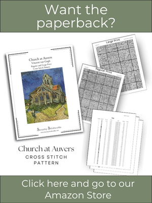 Church at Auvers Cross Stitch Pattern