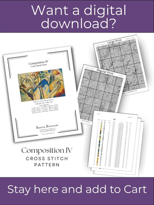 Composition IV Cross Stitch Pattern &ndash; Wassily Kandinsky