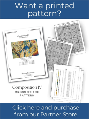 Composition IV Cross Stitch Pattern &ndash; Wassily Kandinsky