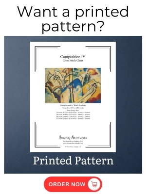 Composition IV Cross Stitch Pattern – Wassily Kandinsky