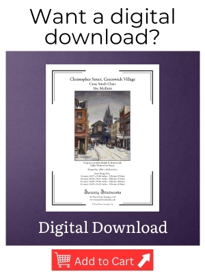 Christopher Street, Greenwich Village Cross Stitch Pattern