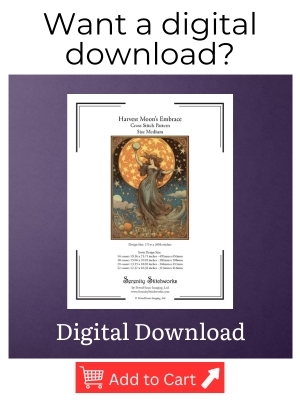 Harvest Moon's Embrace Cross Stitch Pattern - Digital Download