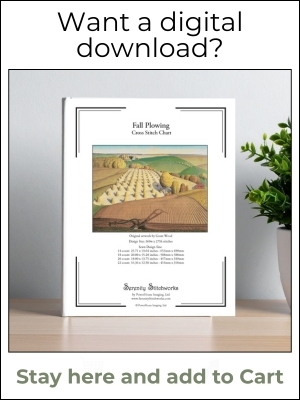 Fall Plowing Cross Stitch Pattern – Grant Wood