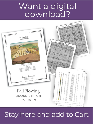 Fall Plowing Cross Stitch Pattern – Grant Wood