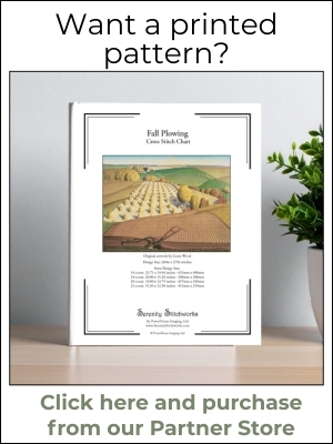 Fall Plowing Cross Stitch Pattern – Grant Wood