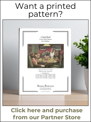 A Bold Bluff Cross Stitch Pattern - C.M. Coolidge - Printed Pattern