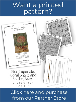 Flor Imperiale, Coral Snake and Spider, Brazil Cross Stitch Pattern &ndash; Marianne North