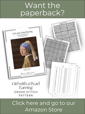 Girl with a Pearl Earring Cross Stitch Pattern - Johannes Vermeer