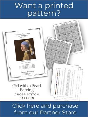 Girl with a Pearl Earring Cross Stitch Pattern - Johannes Vermeer