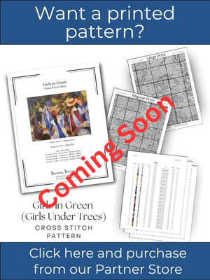 Girls in Green (Girls Under Trees) Cross Stitch Pattern - August Macke