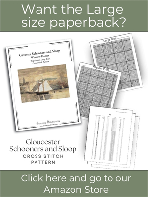 Gloucester Schooners and Sloop Cross Stitch Pattern &ndash; Winslow Homer
