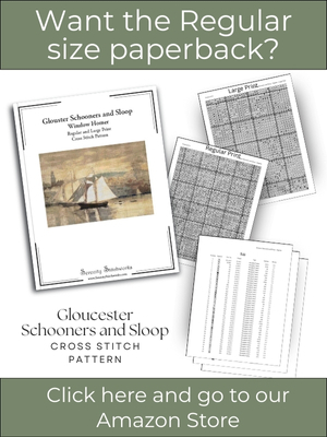 Gloucester Schooners and Sloop Cross Stitch Pattern &ndash; Winslow Homer