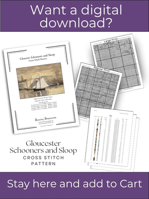 Gloucester Schooners and Sloop Cross Stitch Pattern &ndash; Winslow Homer