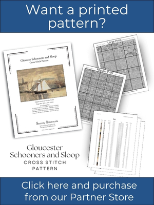 Gloucester Schooners and Sloop Cross Stitch Pattern &ndash; Winslow Homer