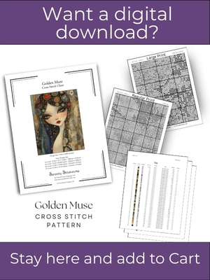 Golden Muse Cross Stitch Pattern