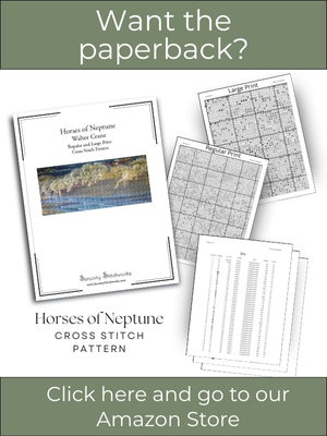 Horses of Neptune Cross Stitch Pattern &ndash; Walter Crane