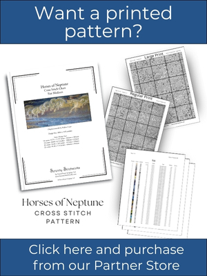 Horses of Neptune Cross Stitch Pattern &ndash; Walter Crane