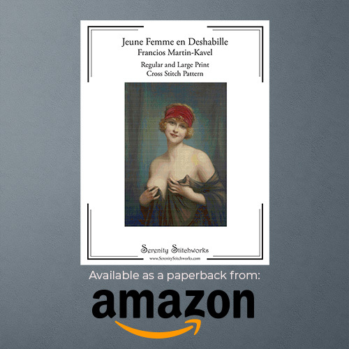 Jeune Femme en Deshabille Cross Stitch Pattern Book