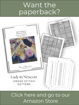 Lady of Moscow Cross Stitch Pattern &ndash; Wassily Kandinsky