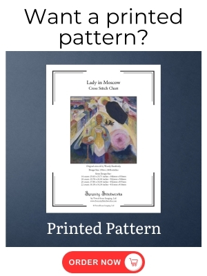 Lady of Moscow Cross Stitch Pattern – Wassily Kandinsky