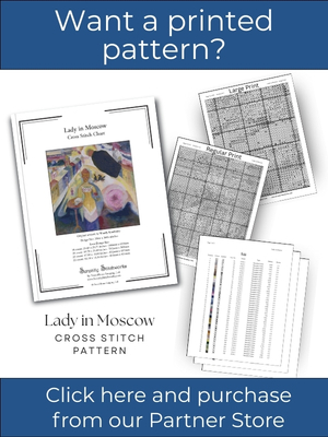Lady of Moscow Cross Stitch Pattern &ndash; Wassily Kandinsky
