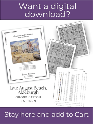 Late August Beach, Aldeburgh Cross Stitch Pattern – Eric Ravilious