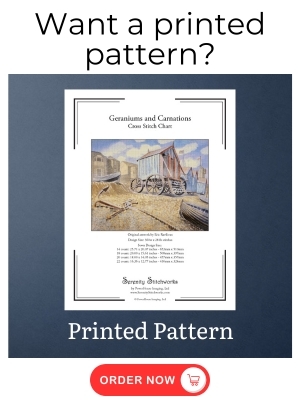 Late August Beach, Aldeburgh Cross Stitch Patter - Eric Ravilious