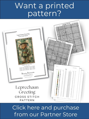 Leprechaun Greeting Cross Stitch Pattern