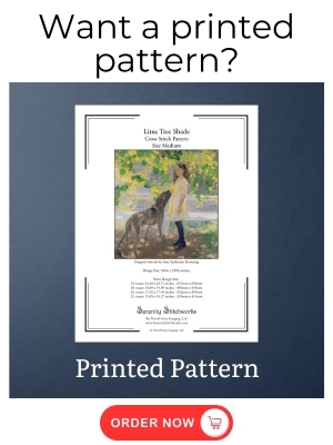 Lime Tree Shade Cross Stitch Pattern - Katherine Amy Browning - Printed Pattern