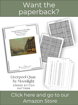 Liverpool Quay by Moonlight Cross Stitch Pattern &ndash; John Atkinson Grimshaw