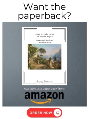 Lodge on Lake Como Cross Stitch Pattern – Carl Fredrik Aagaard