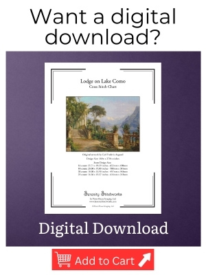 Lodge on Lake Como Cross Stitch Pattern – Carl Fredrik Aagaard