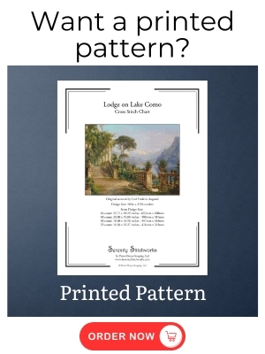 Lodge on Lake Como Cross Stitch Pattern – Carl Fredrik Aagaard