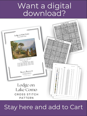 Lodge on Lake Como Cross Stitch Pattern &ndash; Carl Fredrik Aagaard