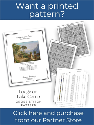 Lodge on Lake Como Cross Stitch Pattern &ndash; Carl Fredrik Aagaard