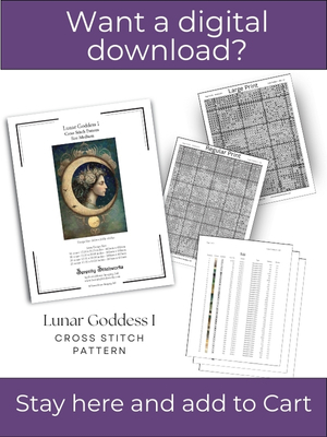 Lunar Goddess I Cross Stitch Pattern