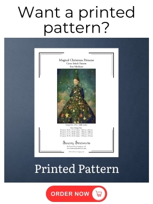 Magical Christmas Princess Cross Stitch Pattern - Printed Pattern