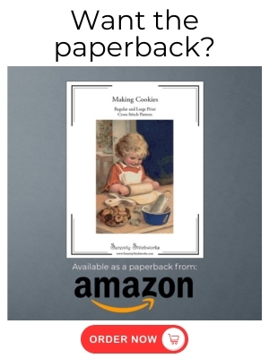 Little Girl Making Cookies Cross Stitch Pattern - Amazon Book