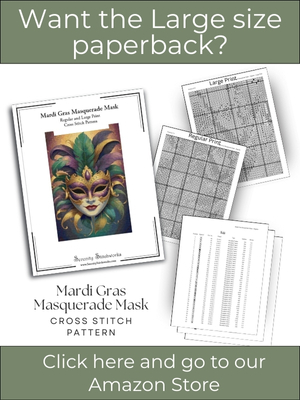Mardi Gras Masquerade Mask Cross Stitch Pattern